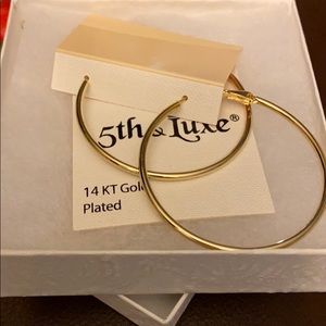 Gold plated hoop earrings